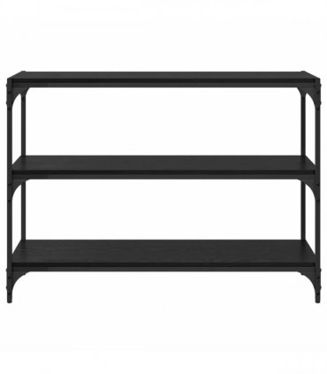 vidaXL Book Cabinet Black oak 100 x 33 x 70.5 cm Engineered wood