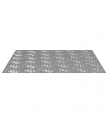 vidaXL Stair Tread Square 4 pcs Silver 50 x 50 cm Aluminium