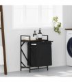vidaXL Laundry Basket 1 Compartment with Shelf Brown Oak