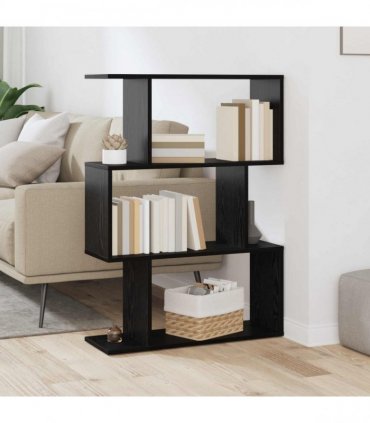vidaXL Book Cabinet Black Oak 70 x 24 x 97 cm Engineered Wood