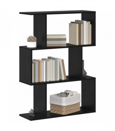 vidaXL Book Cabinet Black Oak 70 x 24 x 97 cm Engineered Wood