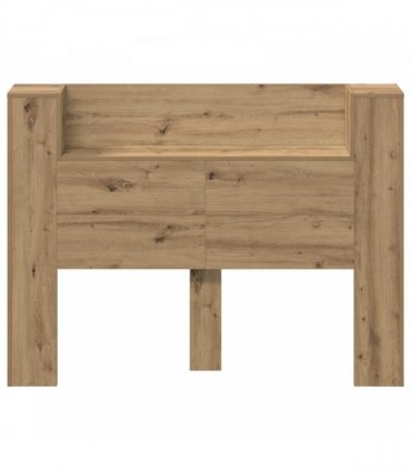 vidaXL Headboard Cabinet with LED Artisan Oak 140 x 16.5 x 103.5 cm