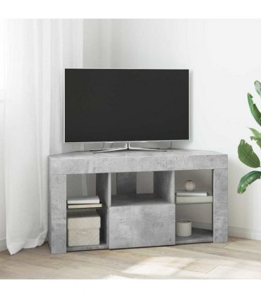 vidaXL Corner LED TV Cabinet Concrete Grey 100 x 40 x 50 cm