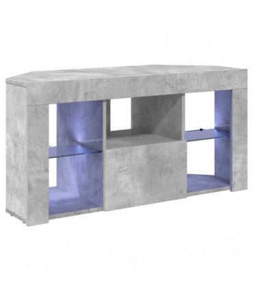 vidaXL Corner LED TV Cabinet Concrete Grey 100 x 40 x 50 cm