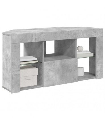 vidaXL Corner LED TV Cabinet Concrete Grey 100 x 40 x 50 cm