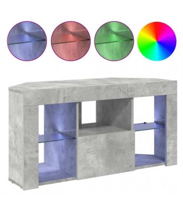 vidaXL Corner LED TV Cabinet Concrete Grey 100 x 40 x 50 cm