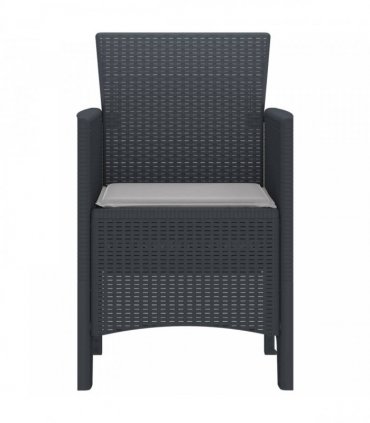 vidaXL Garden Chair 2 pcs Anthracite 53 x 49 x 85 cm Polypropylene