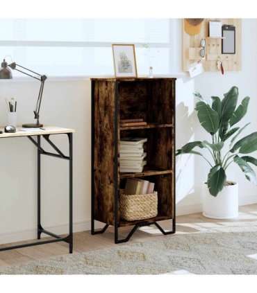 vidaXL Bookcase Smoked Oak 50x31x106 cm Engineered Wood