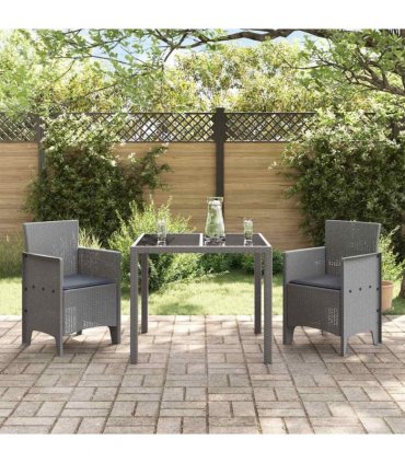 vidaXL Garden Chair 2 pcs Light Grey 53 x 49 x 85 cm Polypropylene