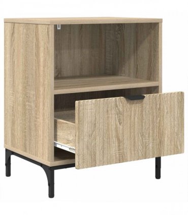 vidaXL Bedside Cabinet with Drawer 2 pcs Sonoma oak 49 x 36 x 61 cm