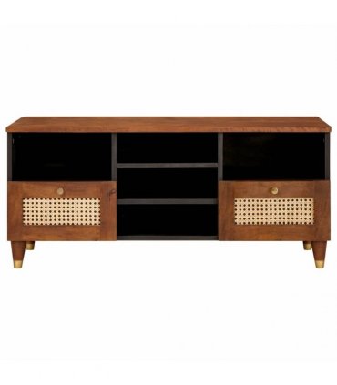 vidaXL TV Cabinet with Shelf Brown 100 x 33.5 x 46 cm Solid Mango Wood