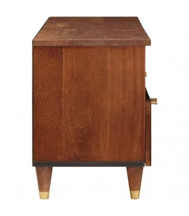 vidaXL TV Cabinet with Shelf Brown 100 x 33.5 x 46 cm Solid Mango Wood