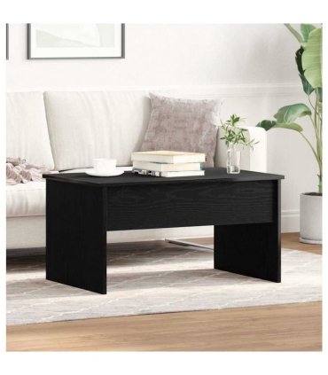 vidaXL Coffee Table Black Oak 80 x 50.5 x 41.5 cm Engineered Wood