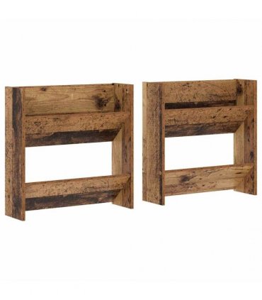 vidaXL Shoe Cabinet 2 pcs Old Wood 60 x 18 x 60 cm Engineered Wood