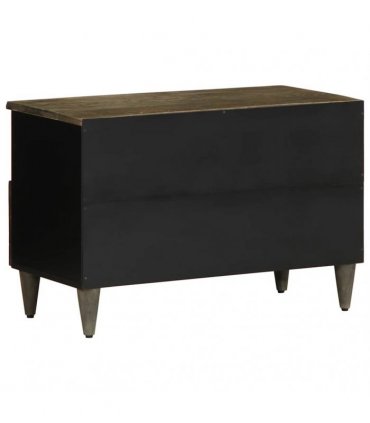vidaXL TV Cabinet Light Grey 70x33.5x46 cm Solid Wood Mango