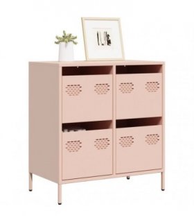 vidaXL Sideboard Pink 68x39x73.5 cm Cold-rolled Steel