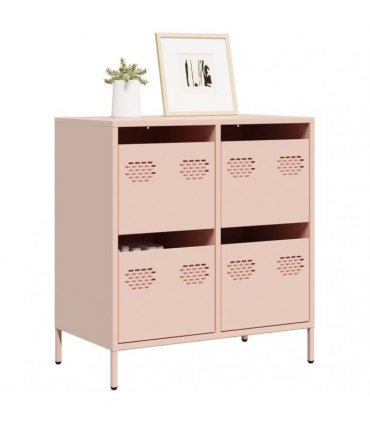 vidaXL Sideboard Pink 68x39x73.5 cm Cold-rolled Steel