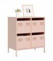 vidaXL Sideboard Pink 68x39x73.5 cm Cold-rolled Steel