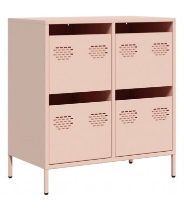 vidaXL Sideboard Pink 68x39x73.5 cm Cold-rolled Steel