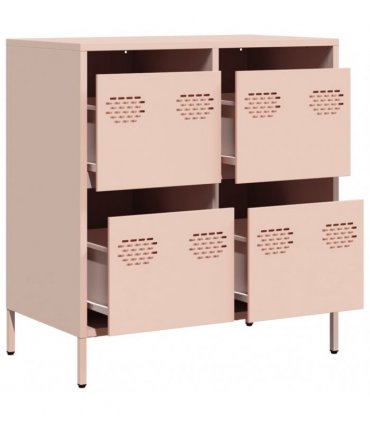 vidaXL Sideboard Pink 68x39x73.5 cm Cold-rolled Steel