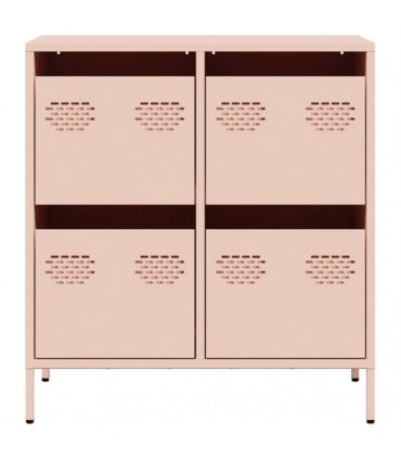 vidaXL Sideboard Pink 68x39x73.5 cm Cold-rolled Steel