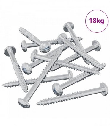 vidaXL Wood Screw 3273 pcs Silver 9.8 x 53 mm Steel