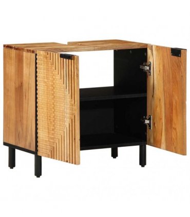 vidaXL Bathroom Sink Cabinet Solid Acacia Wood 62 x 33 x 58 cm