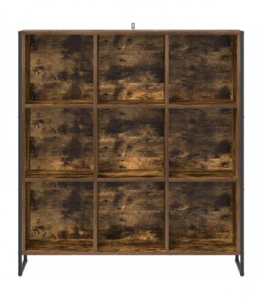 vidaXL Book Cabinet Smoke Oak 99.5 x 30 x 108.5 cm Engineered Wood