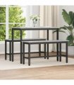 vidaXL Dining Bench 2 pcs Grey Sonoma 100 x 32.5 x 48.5 cm
