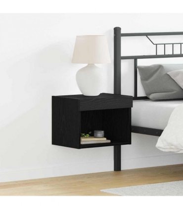 vidaXL TV Cabinet Set 2 pcs Black Oak 40 x 30 x 30 cm Engineered Wood