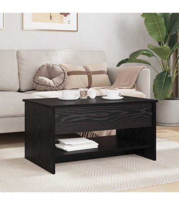 vidaXL Coffee Table Black Oak 80 x 50.5 x 41.5 cm Engineered Wood