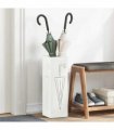 vidaXL Rain Umbrella Stand White 15.5 x 15.5 x 49 cm Steel