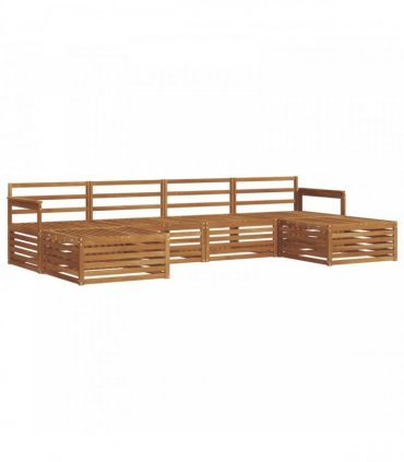 vidaXL Sofa Sets 6 pcs Natural Solid Acacia Wood