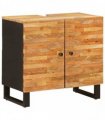 vidaXL Bathroom Sink Cabinet Natural 62 x 33 x 58 cm Solid Mango Wood