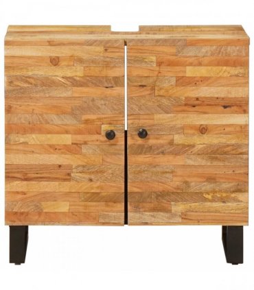 vidaXL Bathroom Sink Cabinet Natural 62 x 33 x 58 cm Solid Mango Wood