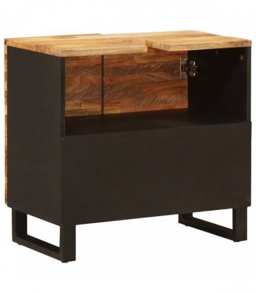 vidaXL Bathroom Sink Cabinet Natural 62 x 33 x 58 cm Solid Mango Wood