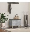 vidaXL Hall Bench with Cushion with Door Concrete Grey 60 x 38 x 46 cm