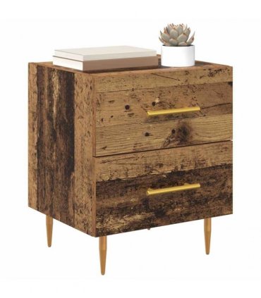 vidaXL Bedside Cabinet Old Wood 40 x 35 x 47.5 cm Engineered Wood