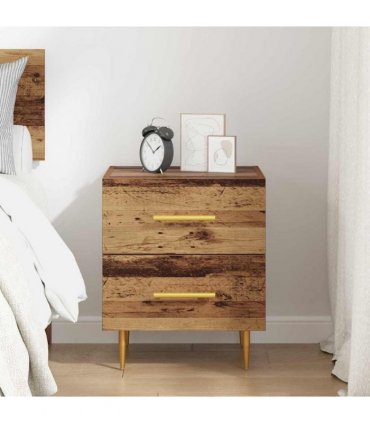 vidaXL Bedside Cabinet Old Wood 40 x 35 x 47.5 cm Engineered Wood