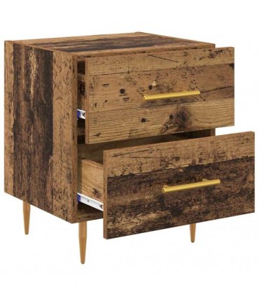 vidaXL Bedside Cabinet Old Wood 40 x 35 x 47.5 cm Engineered Wood