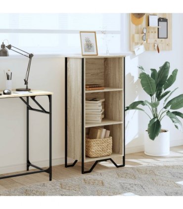 vidaXL Bookcase Sonoma Oak 50x31x106 cm Engineered Wood