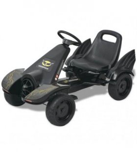vidaXL Pedal Go Kart with Adjustable Seat Black
