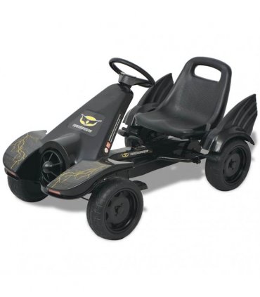 vidaXL Pedal Go Kart with Adjustable Seat Black