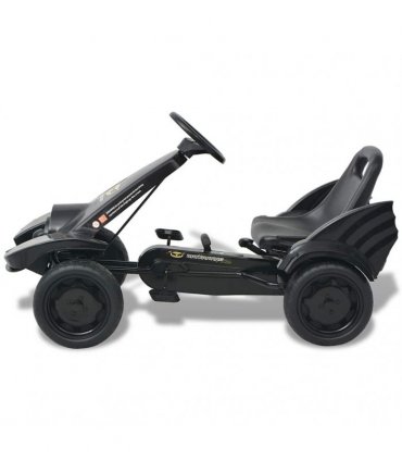 vidaXL Pedal Go Kart with Adjustable Seat Black