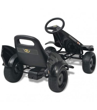 vidaXL Pedal Go Kart with Adjustable Seat Black