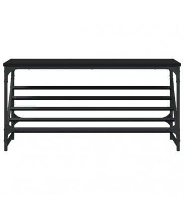 vidaXL Shoe Rack Black 90x30x45 cm Engineered Wood