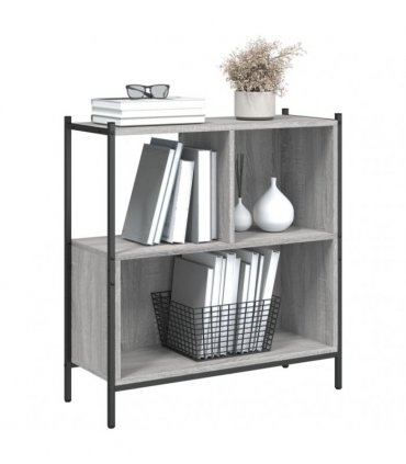 vidaXL Bookcase Grey Sonoma 72x28x77.5 cm Engineered Wood
