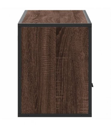 vidaXL TV Cabinet Brown Oak 100x31x39.5 cm Engineered Wood and Metal
