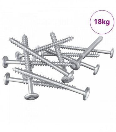 vidaXL Wood Screws 1900 pcs Silver Steel