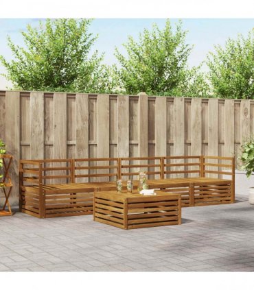 vidaXL Outdoor Sofa Set 5 pcs Natural Solid Acacia Wood